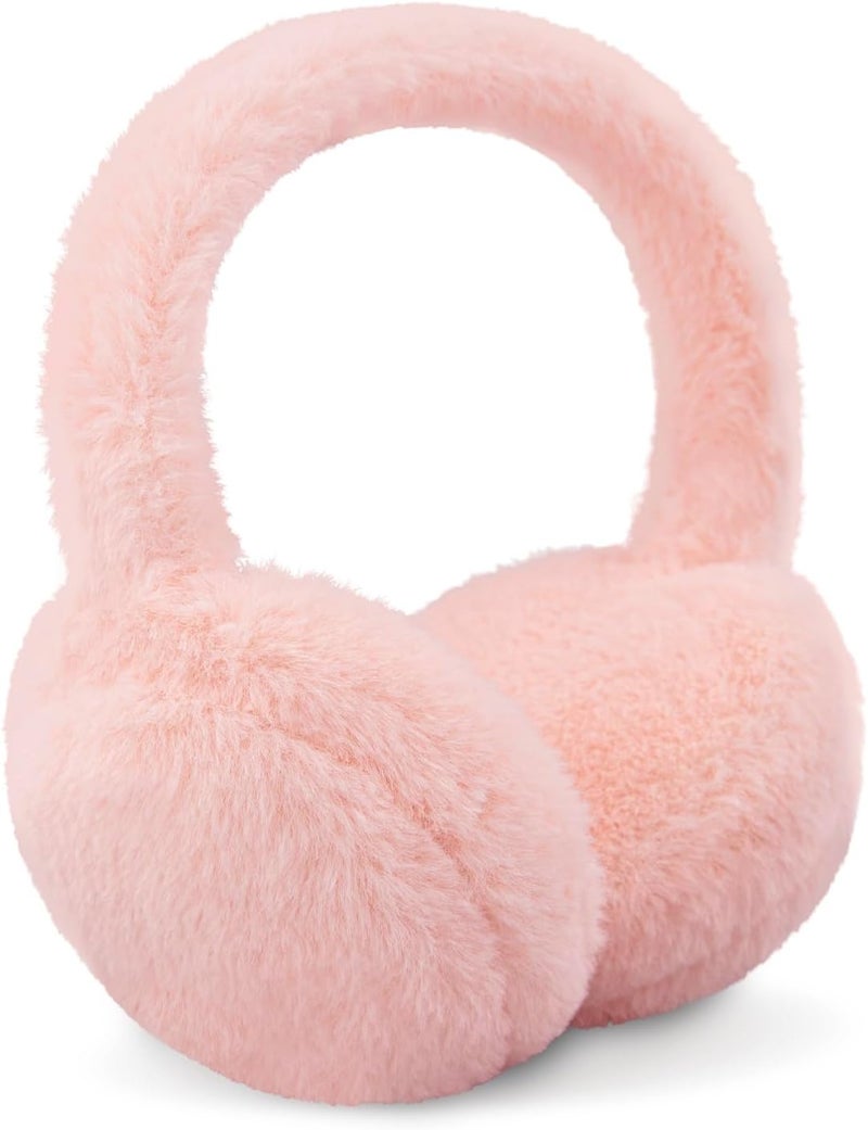 YATANAM Women Ear Muffs Winter Girls White Earmuffs Fuzzy Kids Black Ear Muff Cute Fluffy Ear Warmers Foldable Ear Covers Boy - Image 1